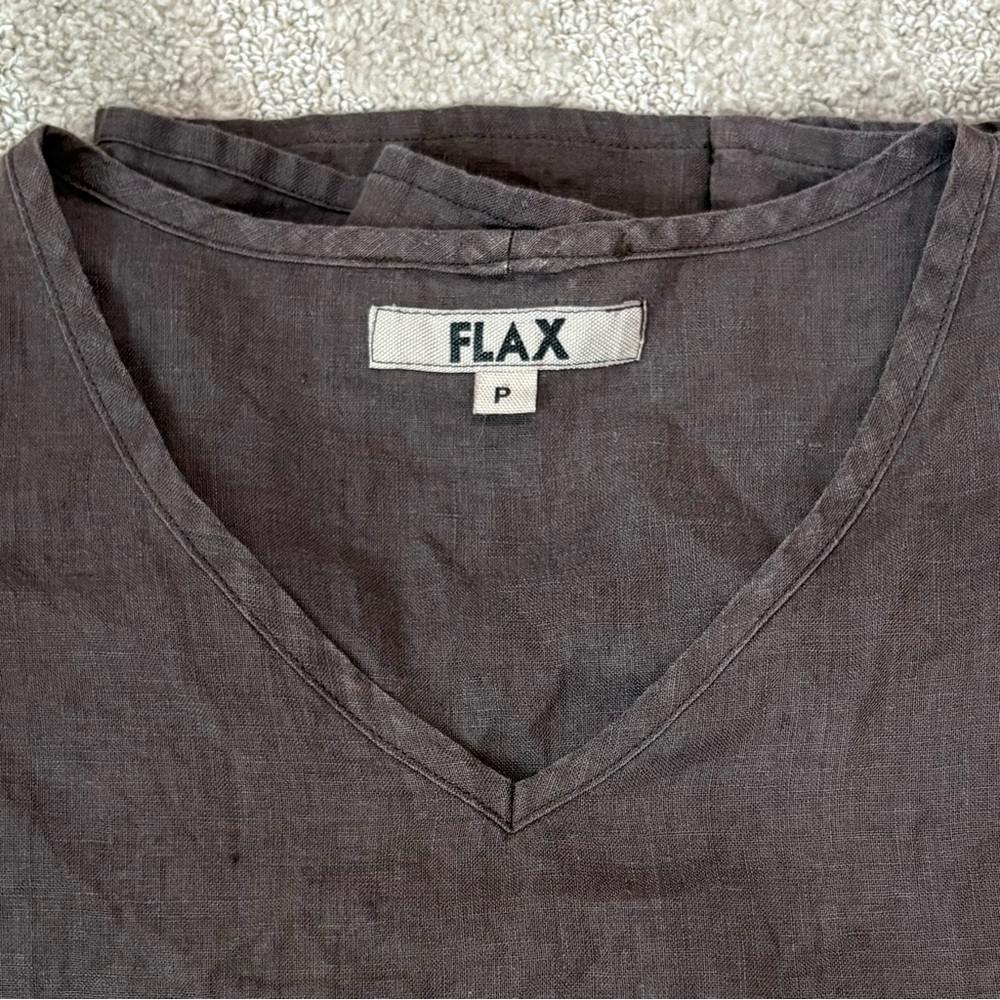 SOLD Flax Linen Midi Dress